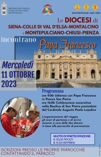MERCOLEDI' 11 OTTOBRE LA DIOCESI DI SIENA DA PAPA FRANCESCO